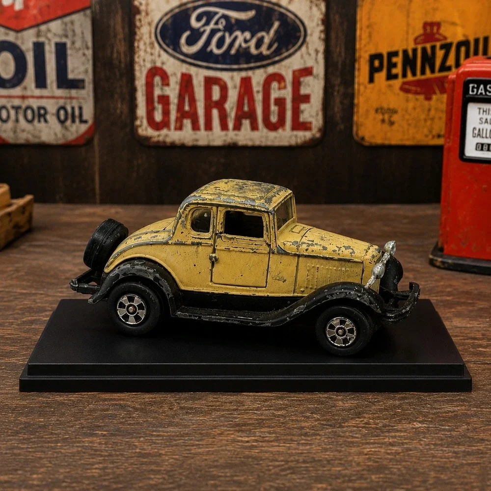 Vintage Midgetoy 32 Ford Coupe Die Cast Car Rockford IL Hong Kong 3